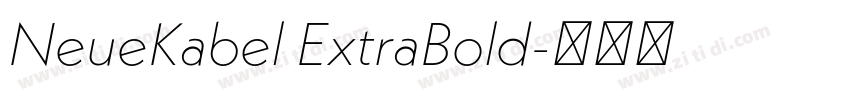 NeueKabel ExtraBold字体转换